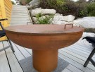 Lokk til bålpanne/vannspeil 70 cm diameter, 2 mm corten stål thumbnail