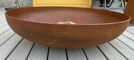 Klassisk bålpanne/vannspeil, 4 mm corten stål, 70 cm