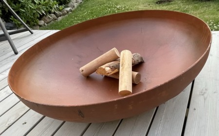Klassisk bålpanne/vannspeil, 4 mm corten stål, 90 cm