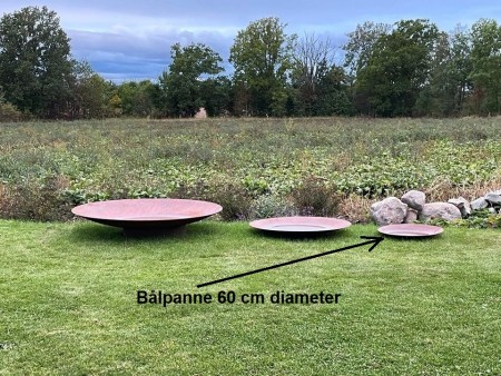 Bålpanne / Vannspeil i 4 mm Corten stål - 60 cm diameter